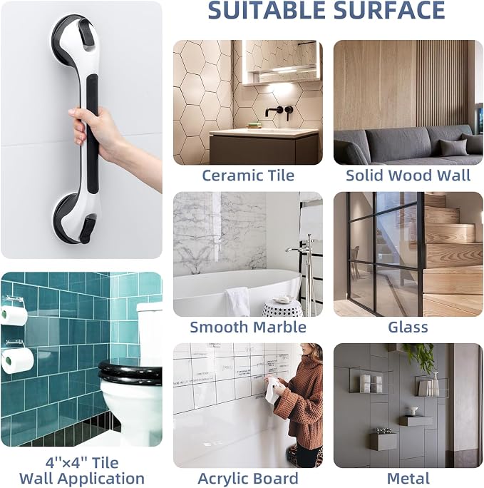 Shower Grab Bar Suction Cup 17 inch, Grab Bars - Image 8