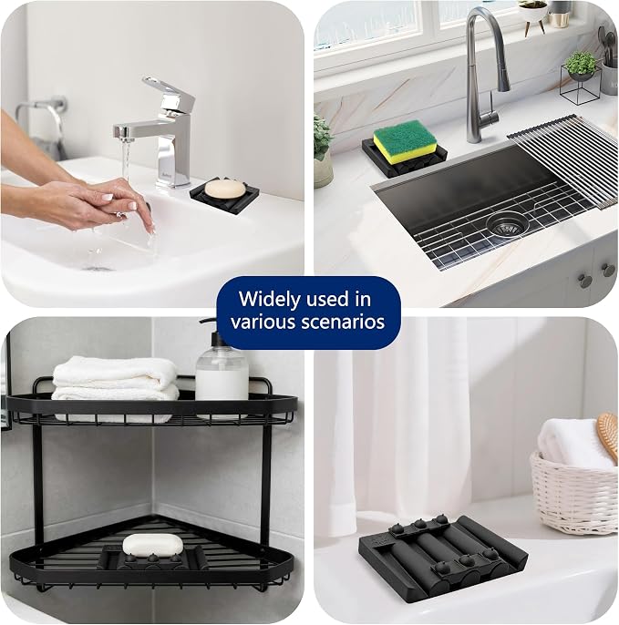 Soap Dish for Shower, Bathroom & Kitchen – Non-Slip, Self-Draining Design to - Image 8