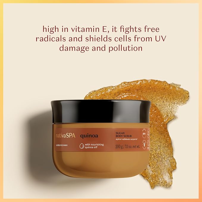 Nativa SPA by O Boticário Quinoa Sugar Body Scrub, Gentle Exfoliation & Skin - Image 5