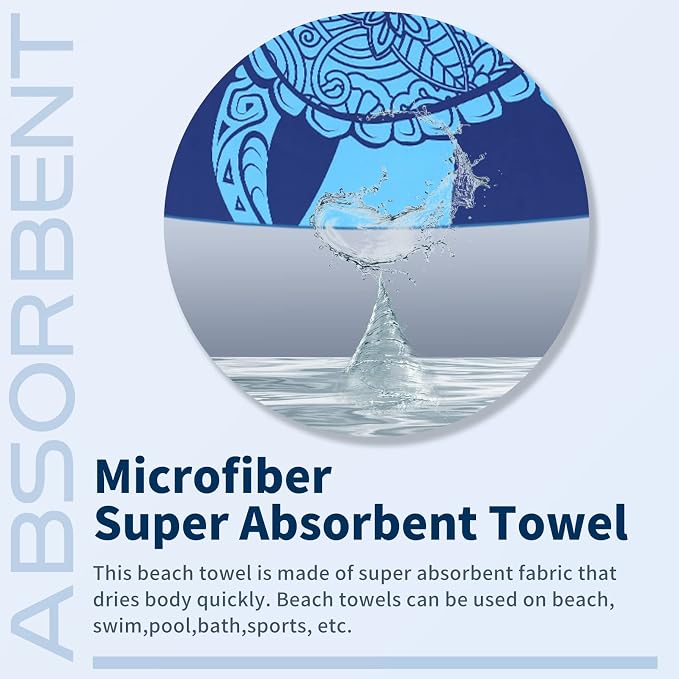 4 Pack Lightweight Thin Beach Towel Oversized 71"x32" Big Extra Large - Image 6