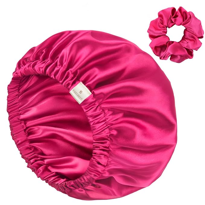 YANIBEST Adjustable Satin Bonnet Double Layer Hair Bonnet by yanibest