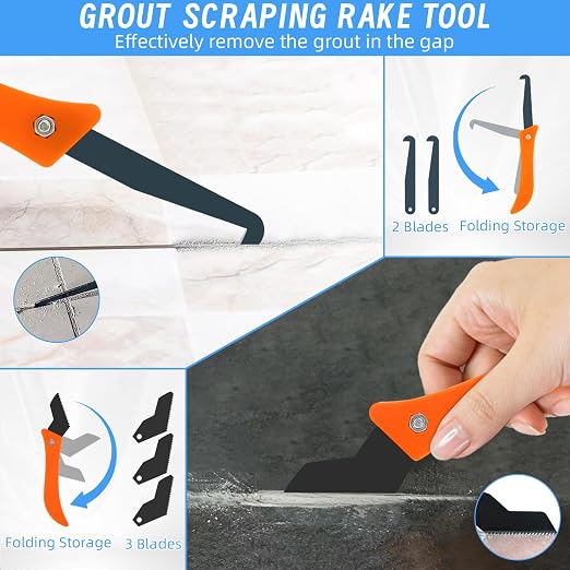 33 Pcs Grout Removal Tool Kit, 2 Tile Grout Saws - Image 4