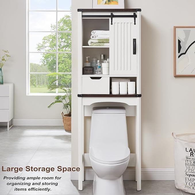 Over The Toilet Storage Cabinet, Farmhouse Storage Cabinet - Image 4