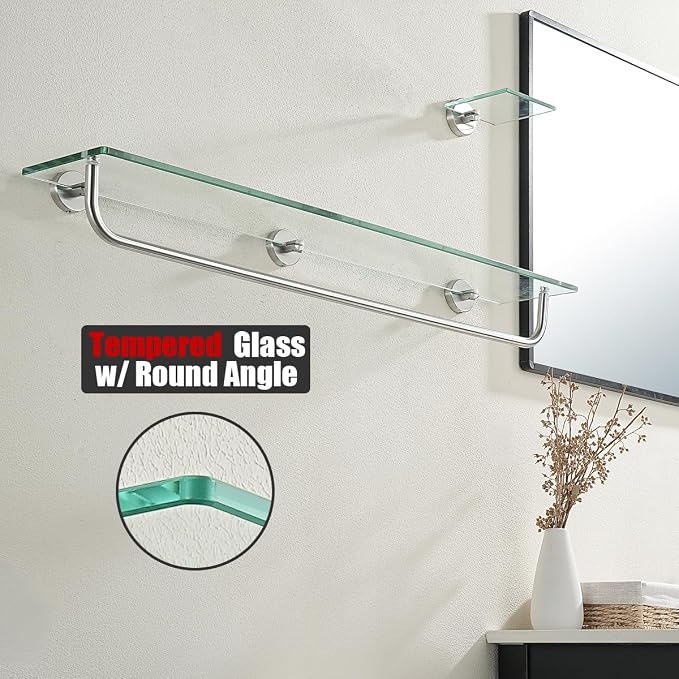 JQK Bathroom Glass Shelf, Shelf - Image 5