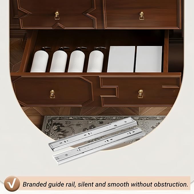 Solid Wood Bathroom Vanity 40Inch, Freestanding Bathroom Vanity Includes LED - Image 7
