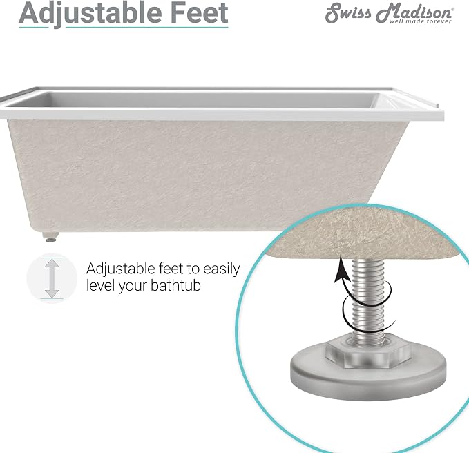 Swiss Madison Well Made Forever SM-DB570, Voltaire 60"x36" Acrylic Drop-in - Image 4