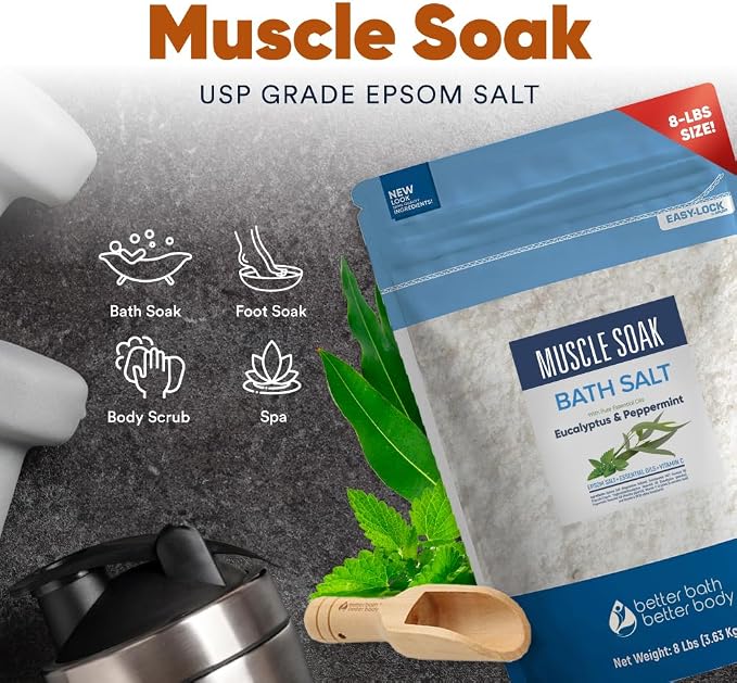 Muscle Soak Bath Salt 128 Ounces Epsom Salt - Image 4