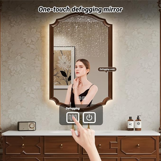 Solid Wood Bathroom Vanity 76Inch, Freestanding Bathroom Vanity Includes LED - Image 4