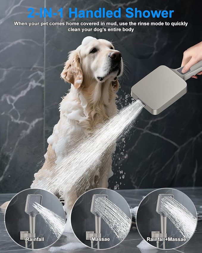 Shower System with Pressure Balance Valve, Brushed Nickel - Image 4