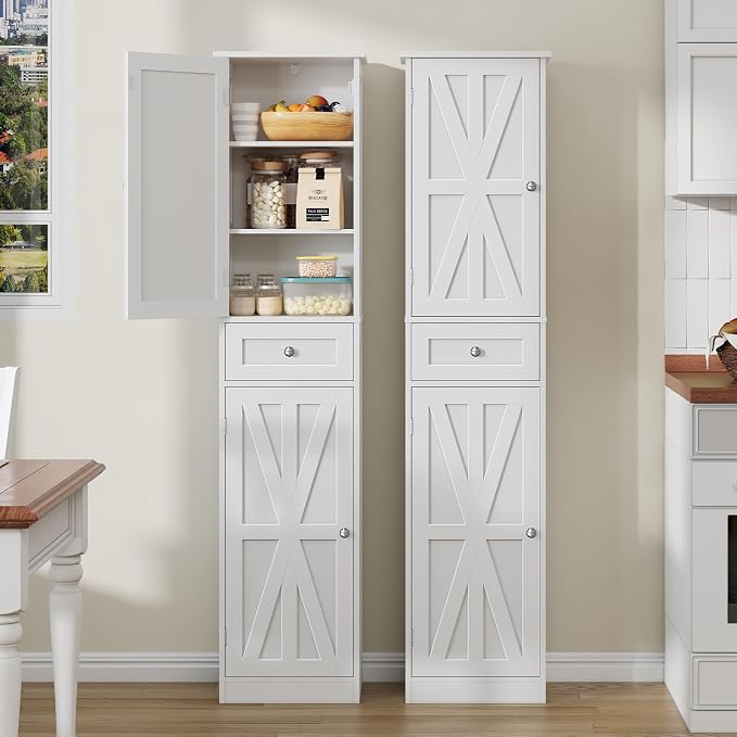 67" H Tall Bathroom Cabinet, Narrow Storage Cabinet - Image 4
