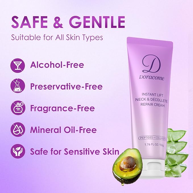 Retinol, Collagen & Hyaluronic Acid Neck Firming Cream – Anti-Aging Neck Cream - Image 8