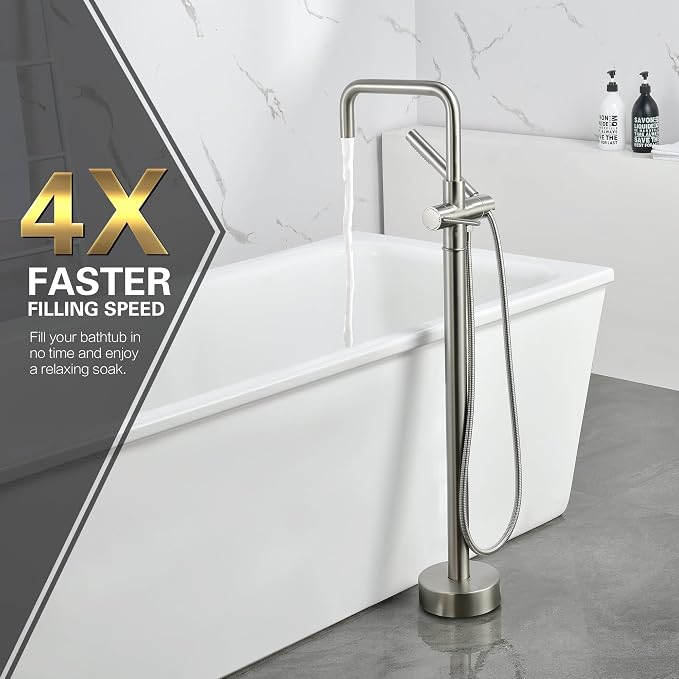 sumerain Modern Floor Mount Bathtub Faucet - Image 4