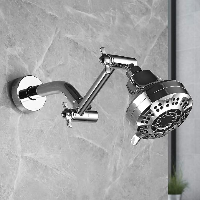 Shower Head Extension Arm, Anti-Leak Solid Brass Adjustable Extender - Image 4