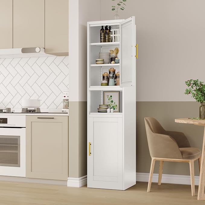 66.93" Tall Bathroom Storage Cabinet, Metal Storage Cabinet - Image 2