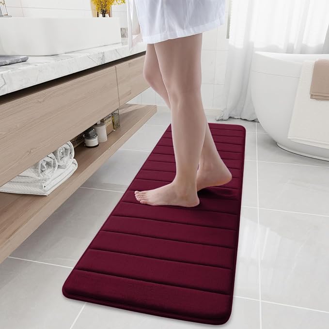 Buganda Memory Foam Bath Mat, Ultra Soft and Non-Slip Bathroom Rugs, Water by Buganda