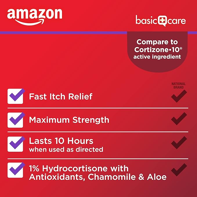 Amazon Basic Care Maximum Strength Anti-Itch Cream, Hydrocortisone 1 Percent - Image 2