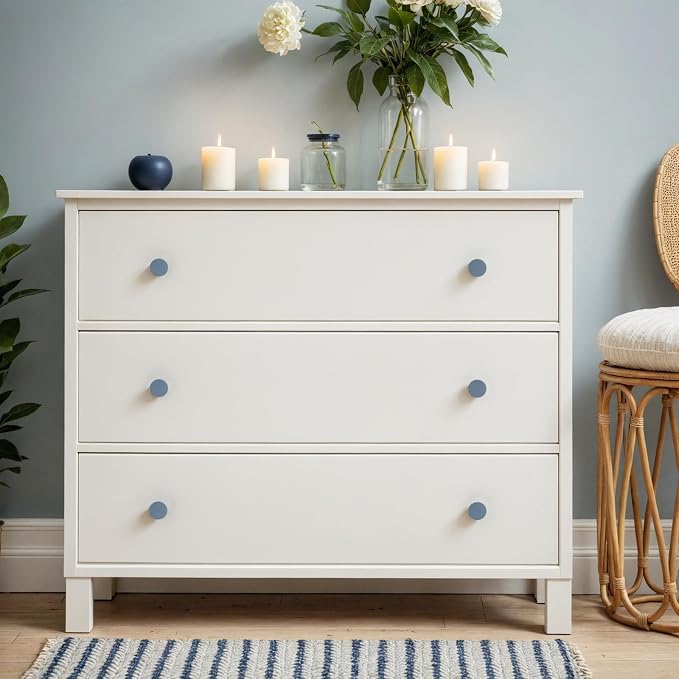 Ravinte 10 Pack Cabinet Knobs Light Blue Kitchen Cabinet Knobs Round Dresser - Image 5