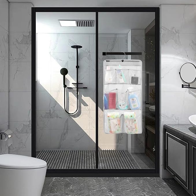 Mesh Shower Organizer Hanging Caddy Quick Dry Bathroom Storage - Image 6