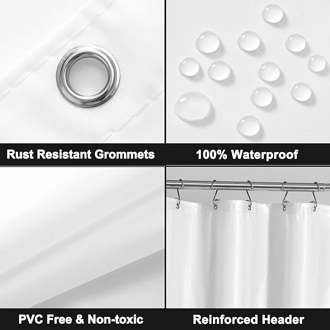 Barossa Design Long Shower Curtain Liner - Image 3