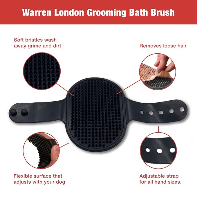 Warren London 2-in-1 Bath & Groom Brush - Image 2