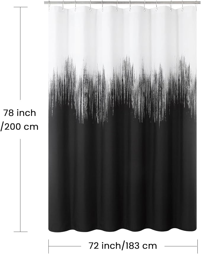 Long Fabric Shower Curtain, Modern Waterproof Bathroom Curtains - Image 6