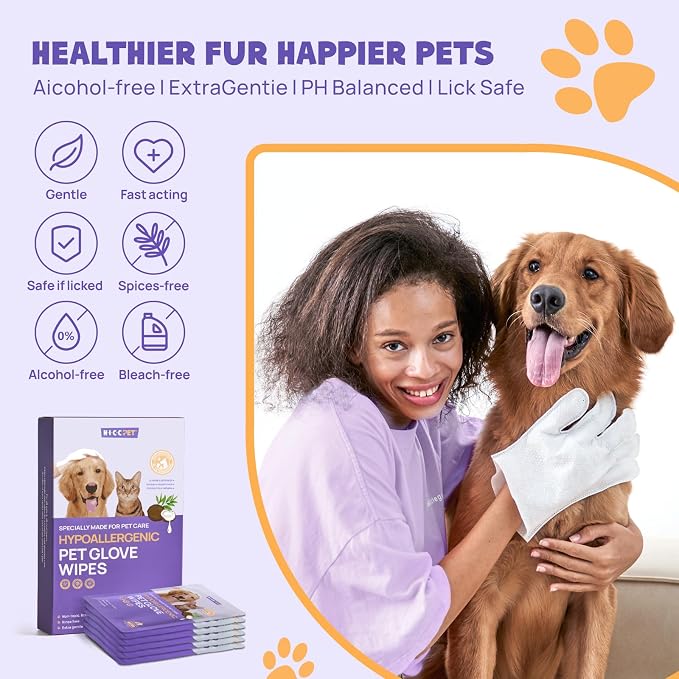 HICC PET Cleaning Deodorizing Glove Wipes - Image 6