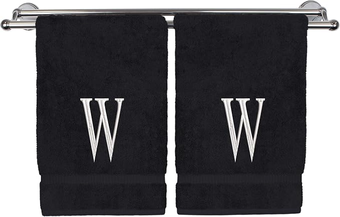 Monogrammed Hand Towel, Personalized Initial Gift, Extra Absorbent 100% Turkish by BareCotton