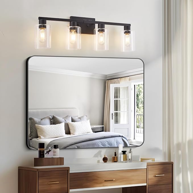 4 Light Bathroom Vanity Light Fixtures, Bathroom Lighting Fixtures Over Mirror - Image 5