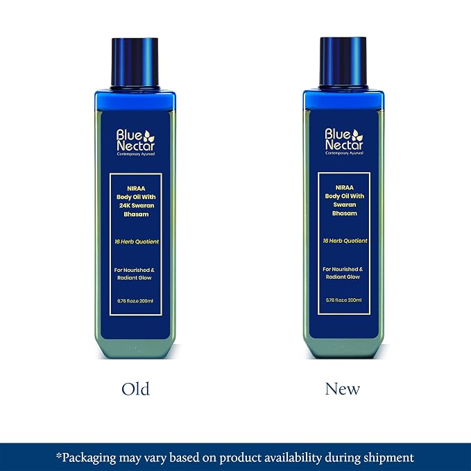 Blue Nectar Body Oil with Swaran Bhasam - Image 2