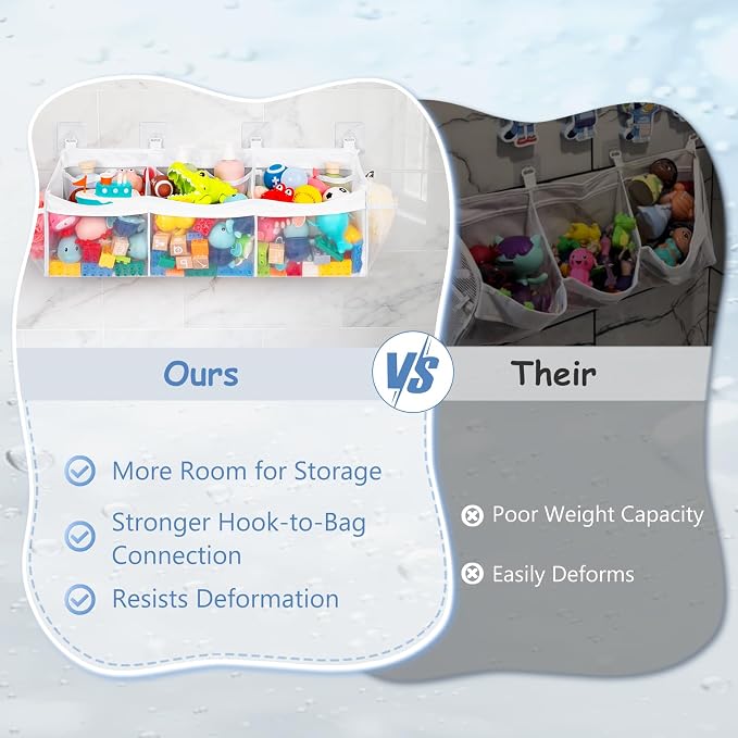 Criusia Extra Large Bath Toy Organizer - Image 7