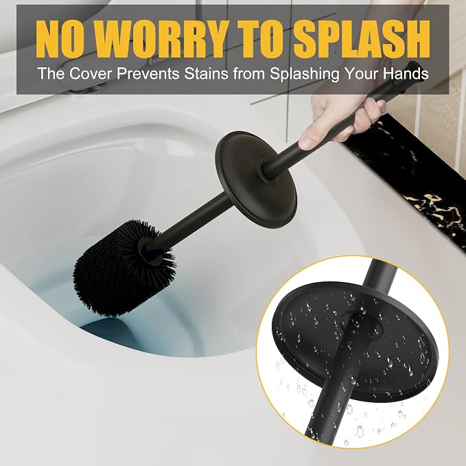 BESy Toilet Brush and Holder, Toilet Cleaner Bowl Set - Image 7