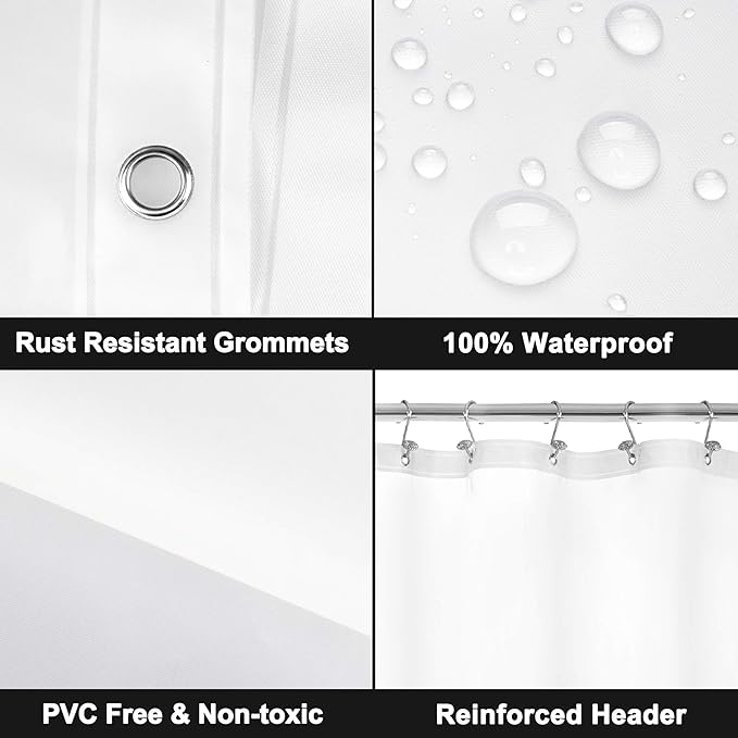 Barossa Design Long Shower Curtain Liner - Image 3