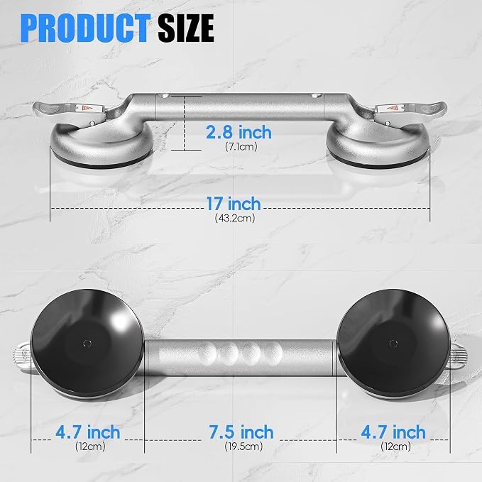 SPECILITE 17 Inch Grab Bars for Bathtubs and Showers, Seniors Handles for - Image 5