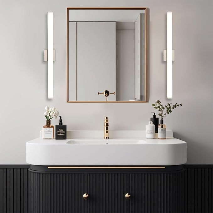 Bathroom Vanity Light Brushed Nickel Square LED 31.5 inch 24W 4000K Natural - Image 7
