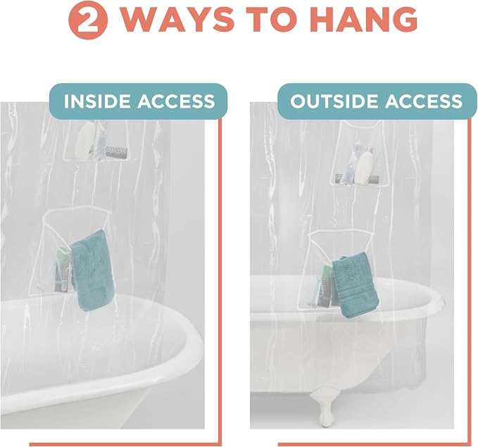 Zenna Home Waterproof Shower Curtain Liner - Image 4