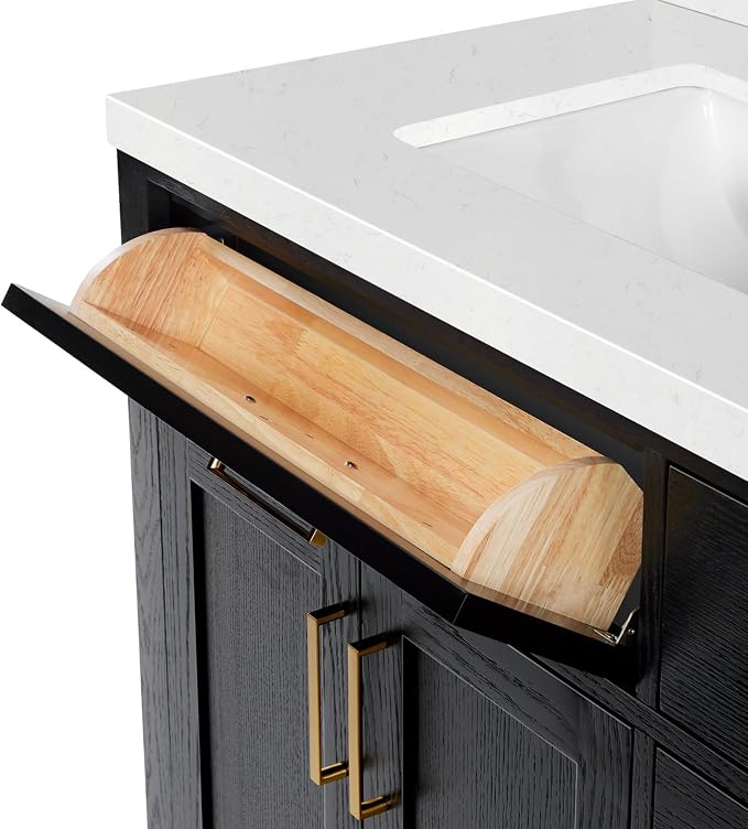 ARIEL Hepburn 72 Inch Double Rectangle Sink Bathroom Vanity - Image 8