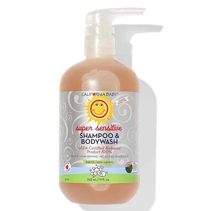 California Baby Super Sensitive Baby Shampoo + Baby Wash | 100% Plant-Based | by CaliforniaBaby