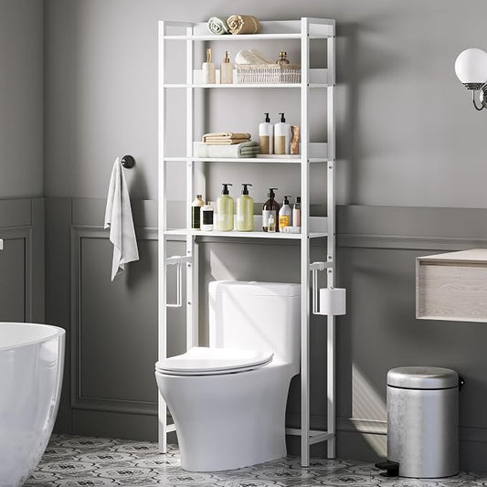 Over The Toilet Storage Rack, 4 Tier Bathroom Organizer Over Toilet, by MAHANCRIS