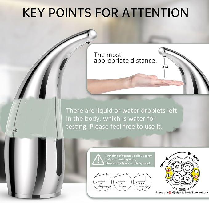 Automatic Liquid Soap Dispenser, 2 Pack 300ML Touchless 4 Gear Adjustable - Image 4