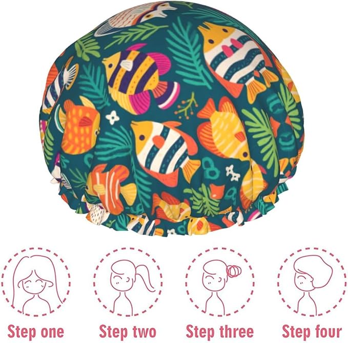Double Layers Waterproof Shower Caps - Image 7