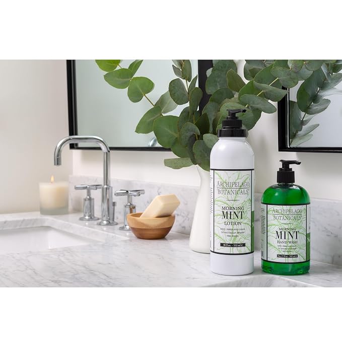 Archipelago Botanicals Morning Mint Lotion, Mint Moisturizing Body Lotion - Image 4