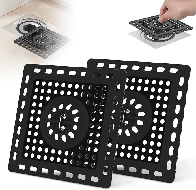 Hibbent 2 Pack Shower Drain Hair Catcher, Shower Drain Cover by Hibbent