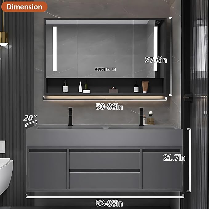 Floating Double Bathroom Vanity - Image 2