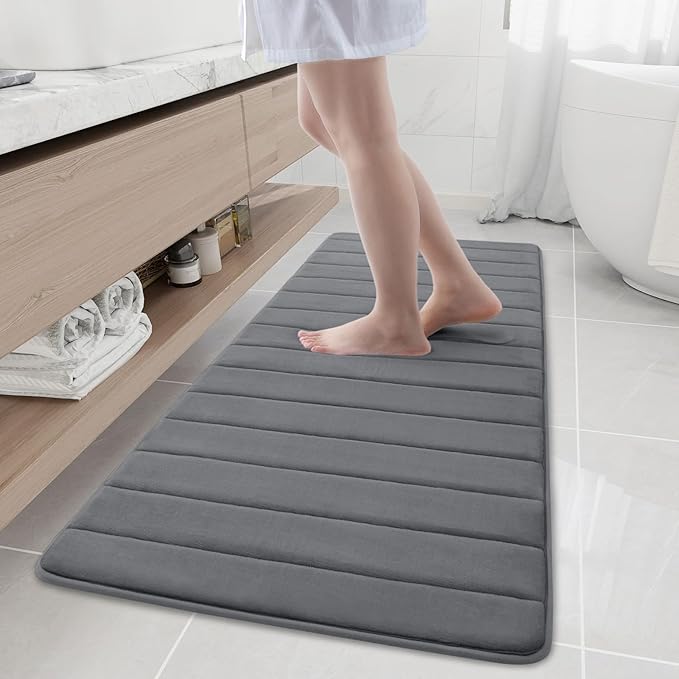 Buganda Memory Foam Bath Mat, Ultra Soft and Non-Slip Bathroom Rugs, Water by Buganda