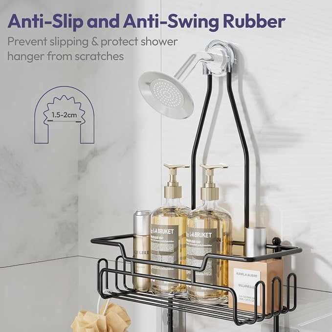 SWTYMIKI Bathroom Shower Caddy Hanging - Image 4