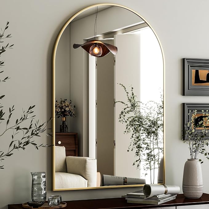 HARRITPURE Arched Wall Mirror – 24"x36" Arch Bathroom Mirror, Living Room Home - Image 8