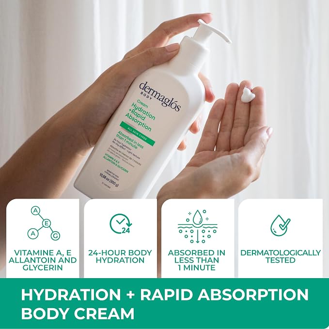Dermaglos Moisturizing Body Cream | Hydration + Rapid Absorption, 24Hour - Image 2