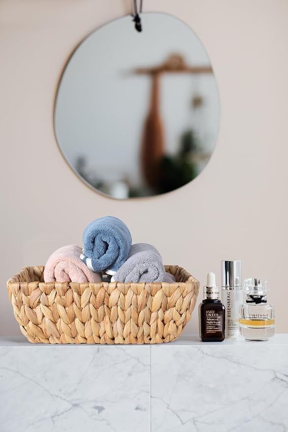 Small Wicker Baskets for Organizing 2 Pack, Hand Woven Baskets for Storage - Image 3