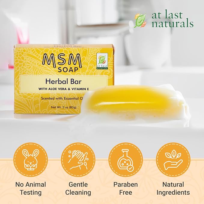 At Last Naturals MSM Soap Bar Body Soap - Image 7