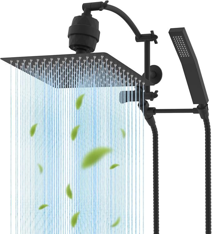 Hibbent All Metal 12'' Filtered Rainfall Shower Head by Hibbent